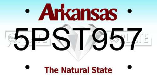 5PST957 Arkansas License Plate