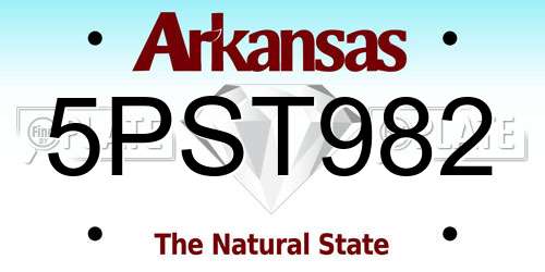 5PST982 Arkansas License Plate