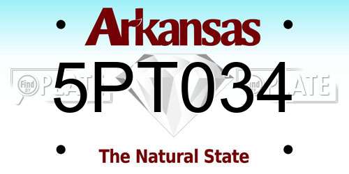 5PT034 Arkansas License Plate