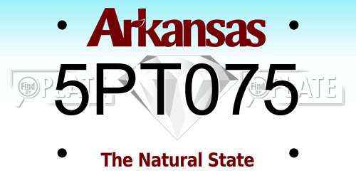 5PT075 Arkansas License Plate