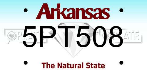 5PT508 Arkansas License Plate