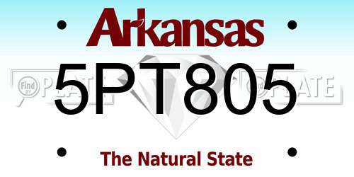 5PT805 Arkansas License Plate