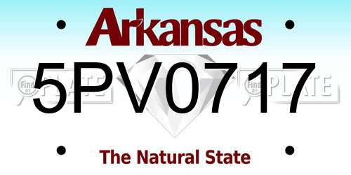 5PV0717 Arkansas License Plate