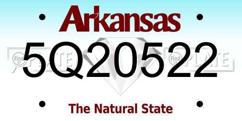 5Q20522 Arkansas License Plate