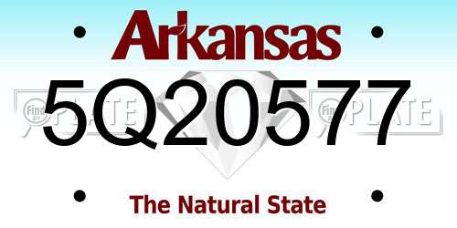 5Q20577 Arkansas License Plate