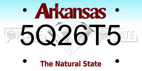 5Q26T5 Arkansas License Plate