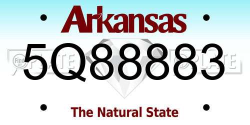 5Q88883 Arkansas License Plate