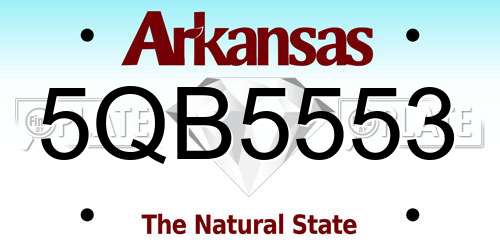 5QB5553 Arkansas License Plate