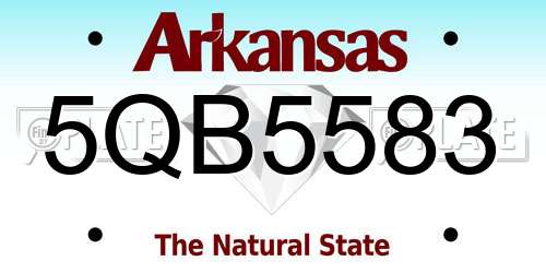 5QB5583 Arkansas License Plate