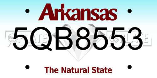 5QB8553 Arkansas License Plate