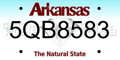 5QB8583 Arkansas License Plate