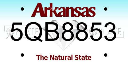 5QB8853 Arkansas License Plate