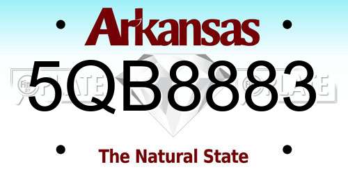 5QB8883 Arkansas License Plate