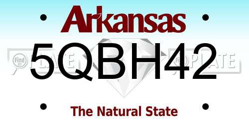 5QBH42 Arkansas License Plate