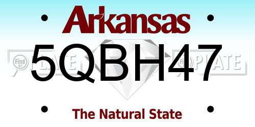 5QBH47 Arkansas License Plate