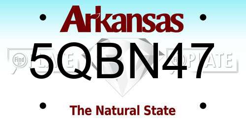 5QBN47 Arkansas License Plate