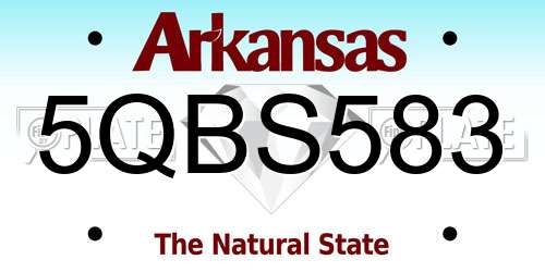 5QBS583 Arkansas License Plate