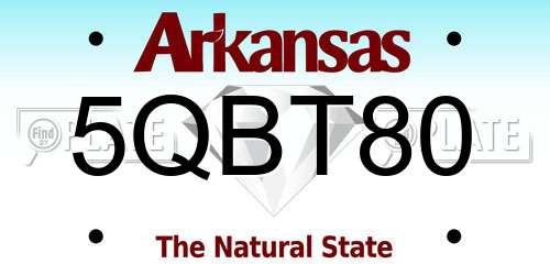 5QBT80 Arkansas License Plate