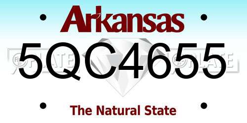 5QC4655 Arkansas License Plate