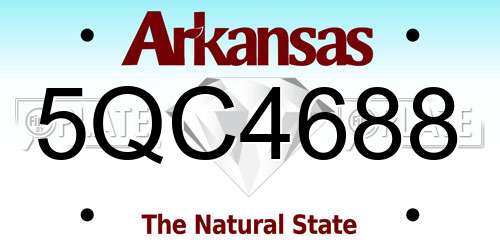 5QC4688 Arkansas License Plate