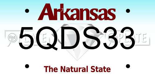 5QDS33 Arkansas License Plate