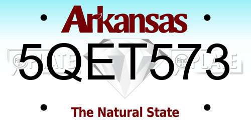5QET573 Arkansas License Plate