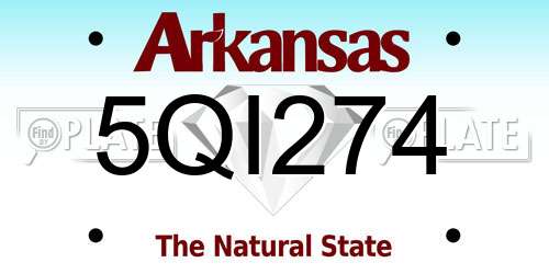 5QI274 Arkansas License Plate