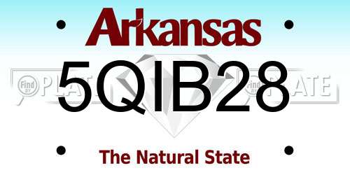5QIB28 Arkansas License Plate