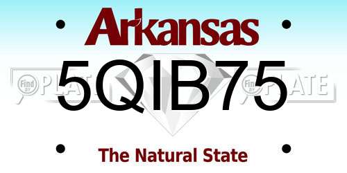 5QIB75 Arkansas License Plate