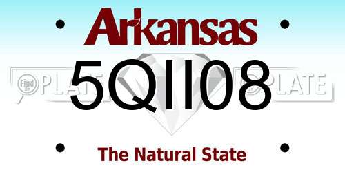 5QII08 Arkansas License Plate