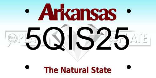 5QIS25 Arkansas License Plate