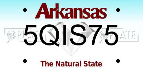 5QIS75 Arkansas License Plate