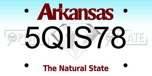 5QIS78 Arkansas License Plate