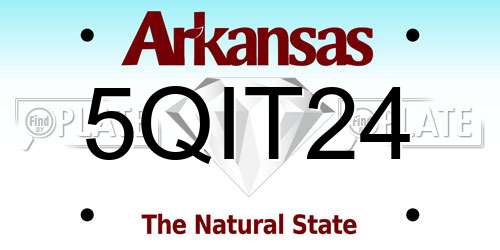 5QIT24 Arkansas License Plate