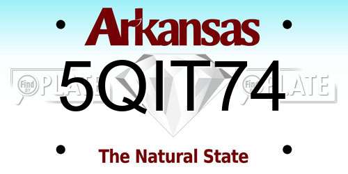5QIT74 Arkansas License Plate