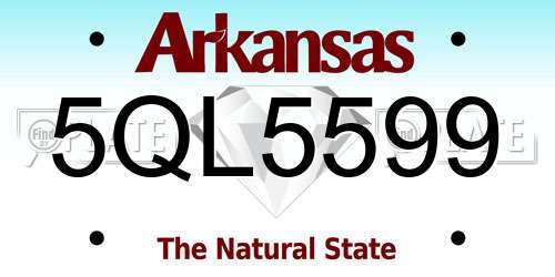 5QL5599 Arkansas License Plate