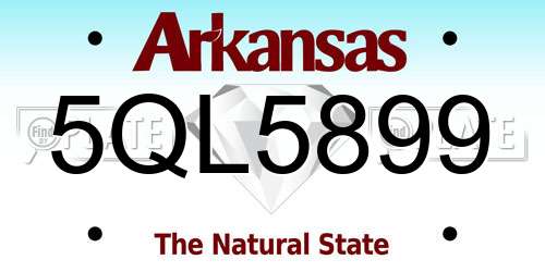 5QL5899 Arkansas License Plate