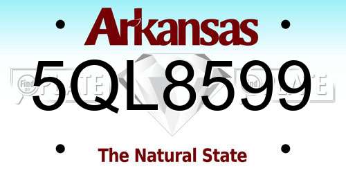 5QL8599 Arkansas License Plate