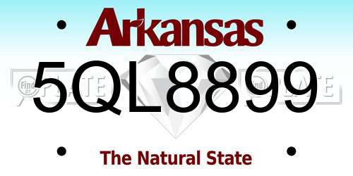 5QL8899 Arkansas License Plate