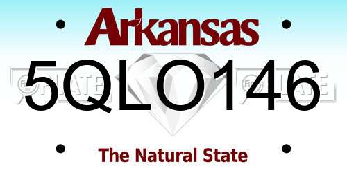 5QLO146 Arkansas License Plate