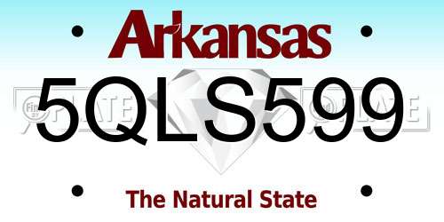 5QLS599 Arkansas License Plate