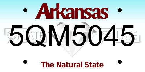 5QM5045 Arkansas License Plate