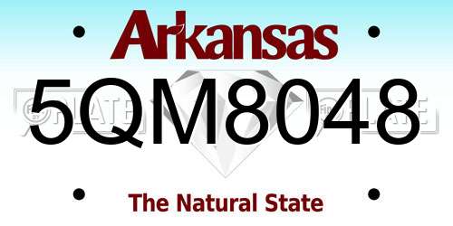 5QM8048 Arkansas License Plate
