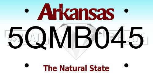 5QMB045 Arkansas License Plate