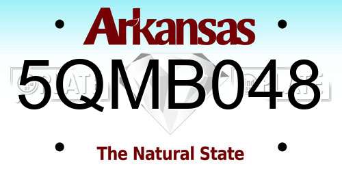 5QMB048 Arkansas License Plate