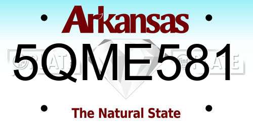 5QME581 Arkansas License Plate
