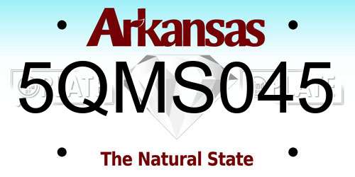 5QMS045 Arkansas License Plate