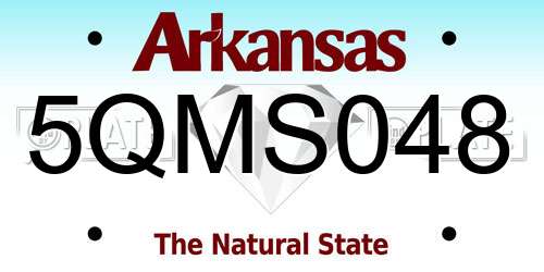5QMS048 Arkansas License Plate
