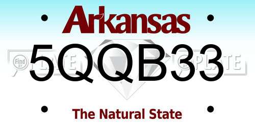 5QQB33 Arkansas License Plate