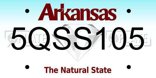 5QSS105 Arkansas License Plate